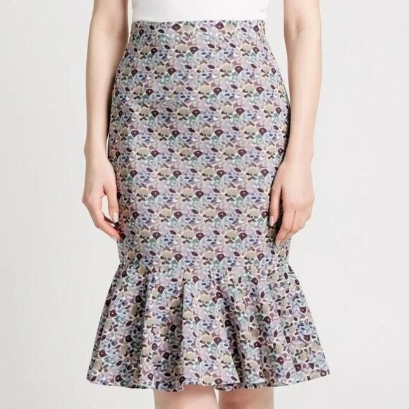 J. Crew Liberty Trumpet Skirt Favourite Flowers Skirt 4P EUC - Picture 5 of 14